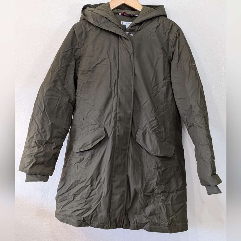 Tommy Hilfiger Women's Hooded Green Ski Jacket